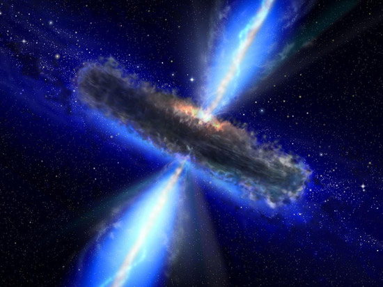 Artists' conception of quasar