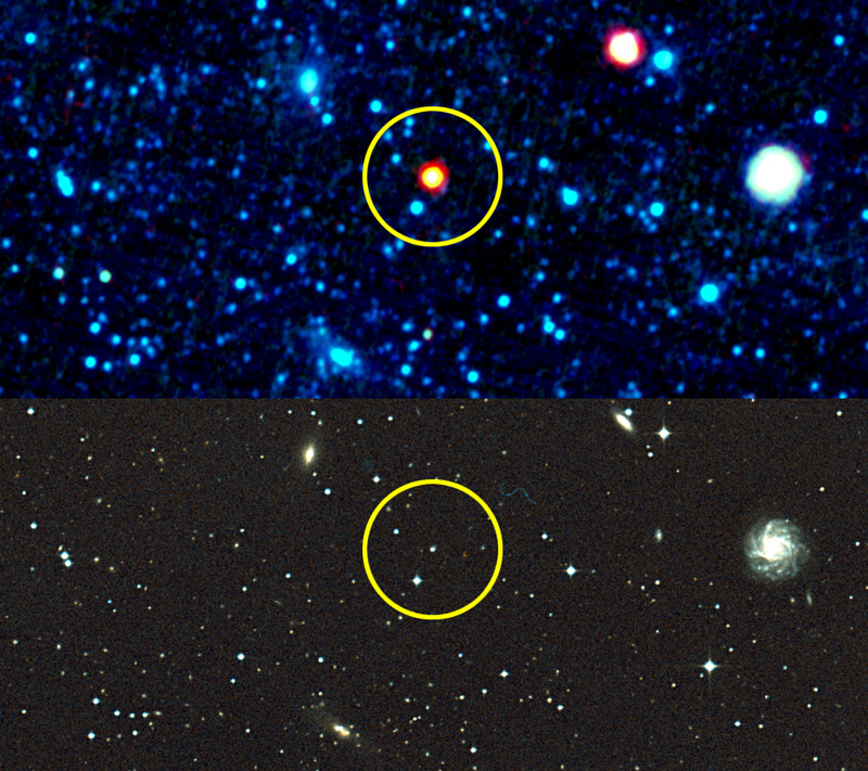 This image shows the galaxy named SBS 0335-052, which is in a class of galaxies called blue compact dwarfs