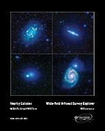 The different colored sprirals are all of the Sculptor Galaxy shown in different hues.