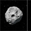 Image shows picture of an asteroid.